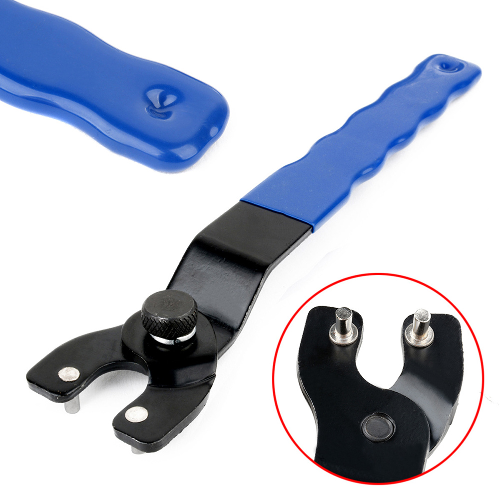 Heavy Adjustable Pin Spanner Pin Spanner Wrench Angle Grinder Black+Blue Hot